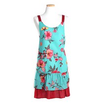 나리꽃앞치마 예쁜앞치마 기능성앞치마 가벼운앞치마 내부방수천부착앞치마 면100%편리한 앞치마, 파랑, 1개