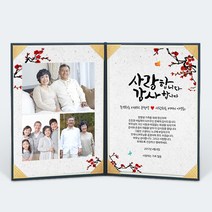 애니데이파티 NEW 오리엔탈 매화 양면감사장 상패, A트리플포토(네임형)+01네이비케이스