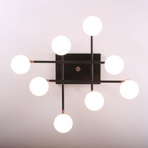 boaz 반디8등 방등 거실등 직부등 LED 인테리어 조명 천장등/실링라이트, 반디8등 에디슨전구(원형)8개