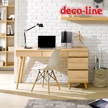 데코라인 산타나 편수책상세트 서랍형, 산타나오크 무늬