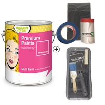 노루페인트 프리미엄 팬톤페인트 멀티용 1L 풀세트, 무광 19-0303 Jet black