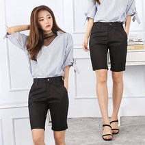 턴키 베이직 면 스판 5부팬츠