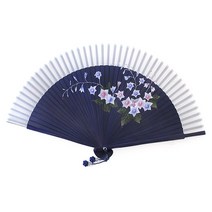 (국내제작)고급 실크접부채(도라지)＋부채집증정
