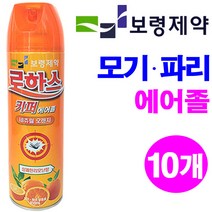 보령제약 로하스키퍼 에어졸(네추럴 오렌지)450ml 에프킬라 파리 모기살충제, 10개