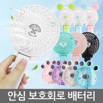 안심 보호회로 배터리 USB미니선풍기, 04_여우(퍼플)
