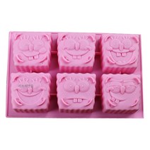 석고방향제 만들기 DIY 재료 실리콘몰드 사각캐릭터6구몰드