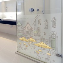 낭만창고 dgcn129-유럽이야기-무점착 반투명 창문시트지 시트지