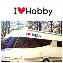 [지현카닷컴] 카라반 로고스티커 I love HOBBY - 아이러브하비, 흰색840x190mm, 1개