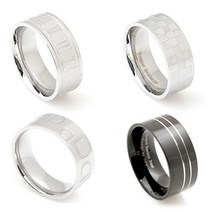 스몰박스 8mm 문양 써지컬스틸 반지