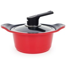 키친아트 세라믹 통주물냄비 S100G 16cm 7452, 빨강