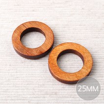 비즈아이 [5853-01]우드도넛링 25mm (연밤) [1개]