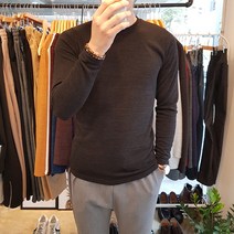 토니어스 남자 얇은 라운드 니트티셔츠 M~5XL