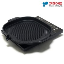 키친아트 국내산 인덕션 겸용 고기불판 삼겹살불판, 38.5cm*30cm