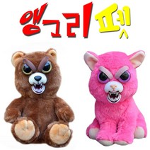 FEISTY PETS 앵그리펫 작동봉제인형, 핑키캣