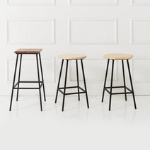 미곳간 철제 원목 아일랜드 홈바 테이블 원형 의자, 04.철제 다용도 홈바의자-육각, 1개