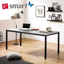 e스마트 철제책상 1600x800 (일자다리), 상판색상:화이트 / 프레임(다리)색상:화이트