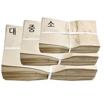 벅스웨이 크라프트 종이봉투 상자/포장지, 대, 50장