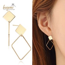 바이미 14k gold-마름모달랑이 귀걸이