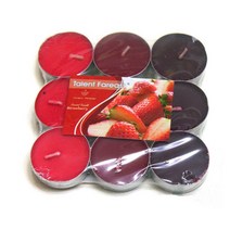 천일양초 무배 9P 향 티라이트(8가지향 1택), 딸기