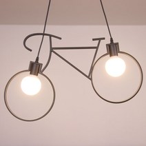 boaz 바이시클2등 식탁등 LED 카페 인테리어 조명, 바이시클2등+LED볼구(주광)2개