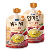 [매일유업] 맘마밀 안심이유식 6개월 단호박소고기/사과와고구마퓨레/바나나와단호박퓨레 5팩, 사과와고구마 퓨레