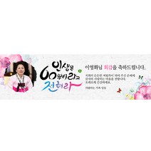애니데이파티 백세인생 현수막 포토형, 생신