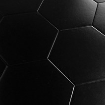 중앙데코 육각타일 바닥타일 헥사곤 타일, 단색무광 블랙 대 17장, 1box