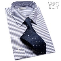 오마보이 남성용 젠느옴므 기본핏 스트라이프 정장셔츠 VRB3015