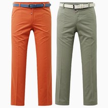 기본 일자 면 바지 베이직 10부 팬츠 여행 코디 오렌지색 주황색 룩 패션 P379