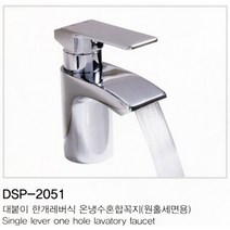 욕실플러스 국산 원홀 세면용 폭포수형 수전[DSP-2051], 1개