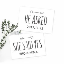 러블리데이 베이직스타일 촬영용 웨딩소품 피켓, 3)블랙