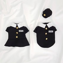 핸즈앤독 국내 고급원단 핸드메이드 강아지 교복 애견의류, 복고풍교복 여자