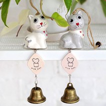 북유럽인테리어 풍경 현관 문 종 도어벨, 야옹이/아이보리