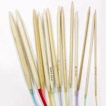 [앵콜스] 나무줄바늘 (17호수) 2.5 ~ 25mm(SET도 판매) 뜨개실 대바늘, (2.5mm~10mm) 총13세트