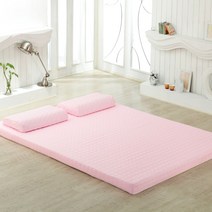 럭스앤펀 라텍스매트리스커버 싱글(S) (100x200cm) 높이 3 5 7.5 15cm, 핑크(싱글5cm)