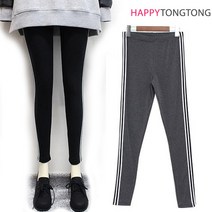 해피통통 옆줄 기모 레깅스