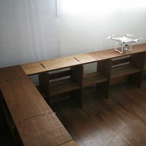 JWK 토파즈 브라운 일파만파 원목 북선반 책장 거실장 유닛, 토파즈브라운1200선반다리높이36cm1단