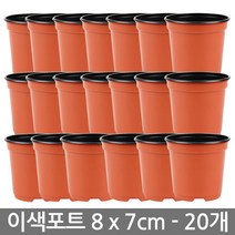 한성 이색포트 8호 20개 플라스틱 화분 다육이화분 포트, 01_한성_이색포트 8호(20개)