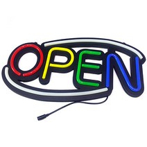 사인블루 LED 네온간판 오픈간판 LED미니간판 OPEN간판 LED간판, 03_LED 네온 OPEN 간판 C형, 1개