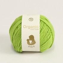 [앵콜스] 아가 오가닉코튼실 30g AGA Organic Cotton 유기농 면사 오가닉실 뜨개실 아기옷 아기양말 모자, 41 새싹연두