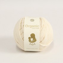 [앵콜스] 아가 오가닉코튼실 30g AGA Organic Cotton 유기농 면사 오가닉실 뜨개실 아기옷 아기양말 모자, 47 아이보리크림, 1개