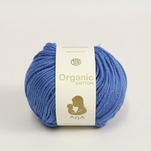 [앵콜스] 아가 오가닉코튼실 30g AGA Organic Cotton 유기농 면사 오가닉실 뜨개실 아기옷 아기양말 모자, 24 데님블루