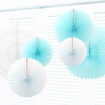 파티해 페이퍼휠 장식세트 6개입, 블루