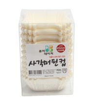 더팩 노르딕색지 사각머핀컵45mm 화이트, 1개