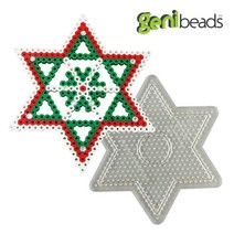 지니비즈(GENIBEADS) 대형투명모양판, 대형투명 별모양판, 1개