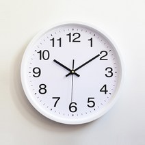 청년리빙 무소음 벽시계, 화이트+꼭꼬핀(1P)