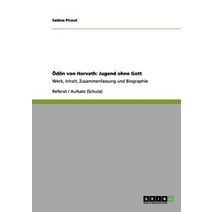 Odon Von Horvath: Jugend Ohne Gott Paperback, Grin Publishing
