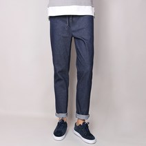 오마보이 남성용 와이드핏 생지 밴딩 청바지 NP131134