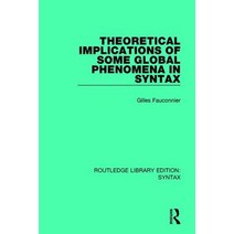 Theoretical Implications of Some Global Phenomena in Syntax Paperback, Routledge