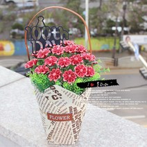 올데이 (종이장미)심쿵해 꽃 바구니(초코재료패키지), 1set, 1set